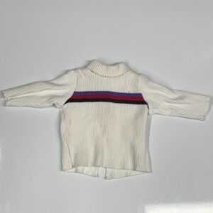 American Girl Doll White Ribbed Sweater with Stripes